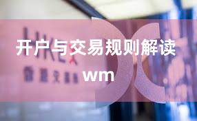 开户与交易规则解读 wm